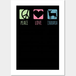 Peace Love Chihuahua Gift For Chihuahua Lover Posters and Art